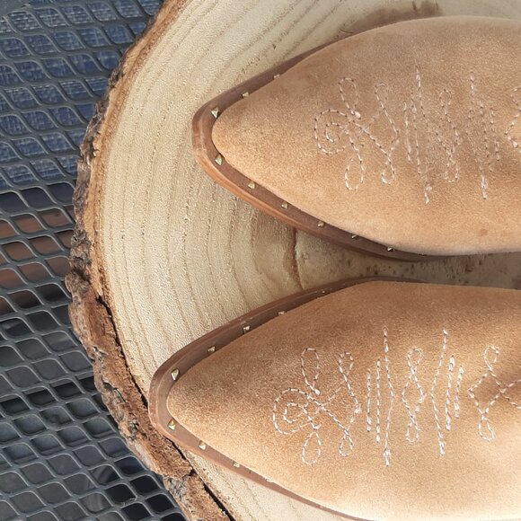 Sam Edelman "Ava" Carmel Suede Boots Size 8M - Picture 8 of 12